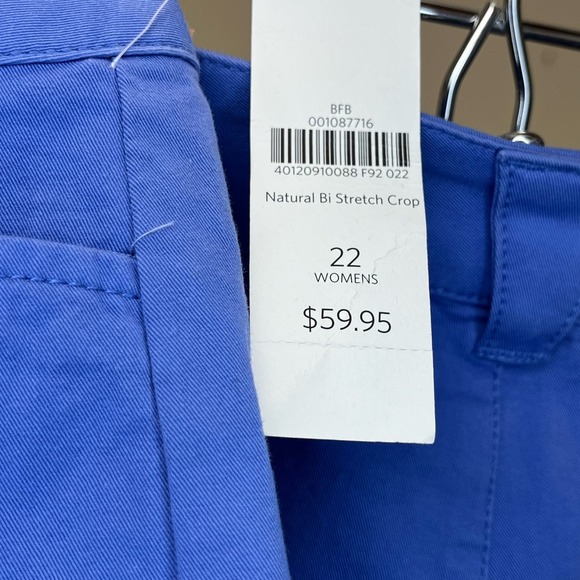 NWT Coldwater Creek Natural Bi Stretch Fit Cropped Pants Size 22 - Picture 4 of 5